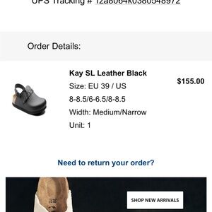 BIRKENSTOCK Kay SL Leather Black Clogs